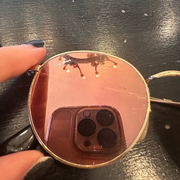 Ray Ban Round Flash Lenses Gold/Copper - Picture 9 of 11